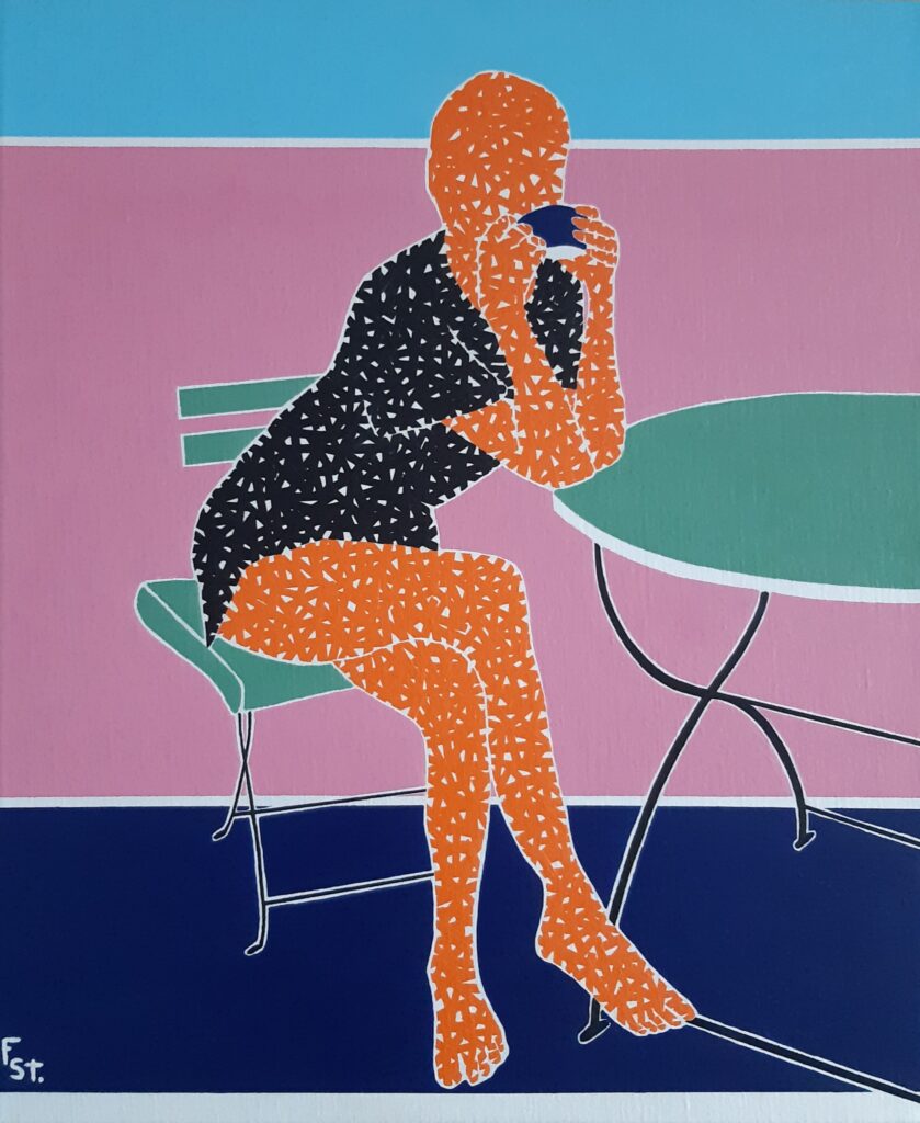 Vrouw met koffie