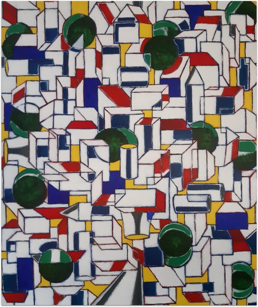 De stad 120x100 cm