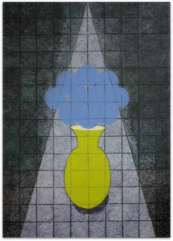 Vaas met bloemen 140x100 cm