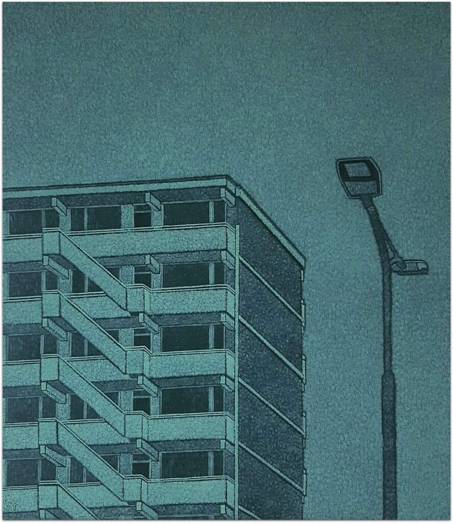 Flatgebouw Zuiderkruis 60x50 cm