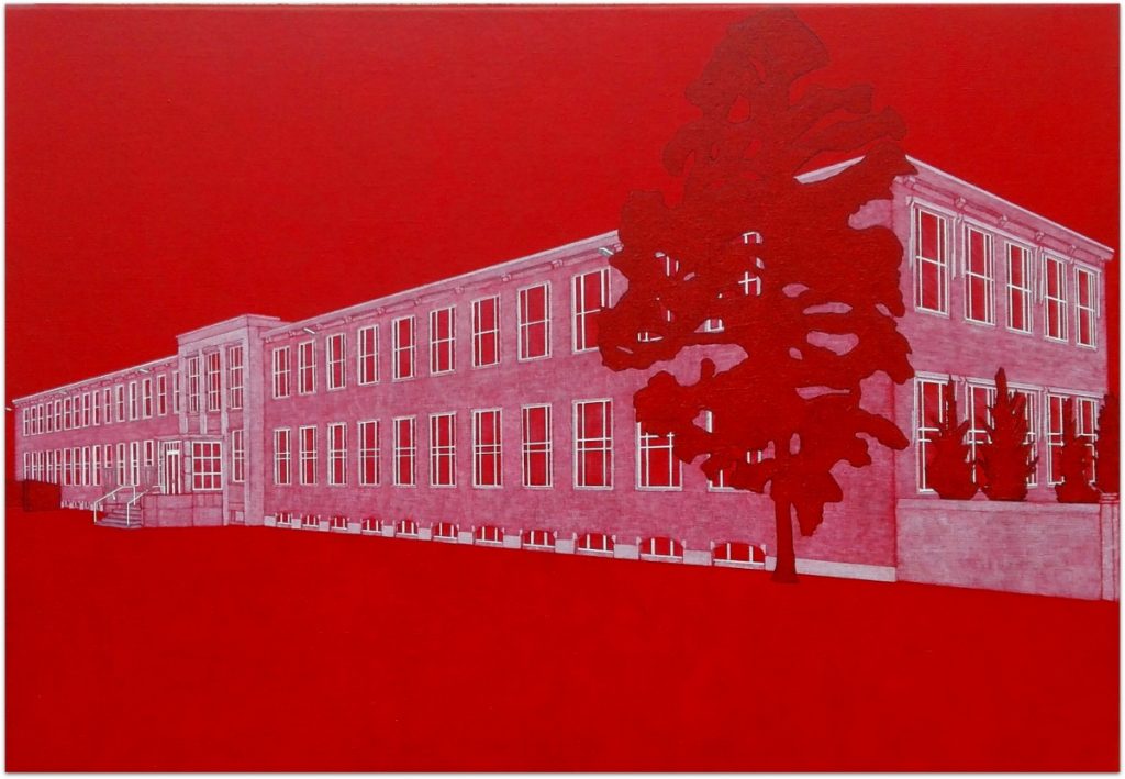 SKF gebouw in Veenendaal in rood
