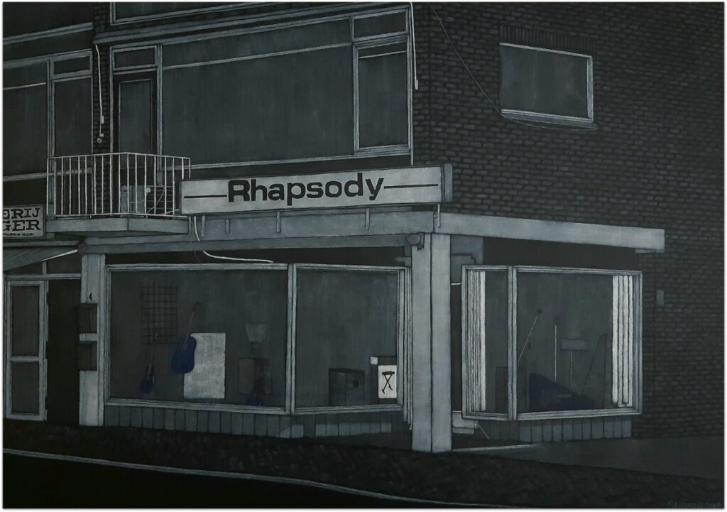 Voormalige muziekwinkel in Veenendaal 100x70 cm